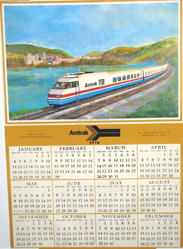 Amtrak Calendar - 1976 - Gil Reid