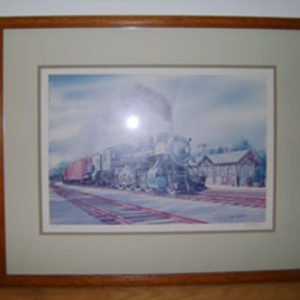 UP 2-8-0 #440 at the North Freedom WI Depot – Signed Numbered